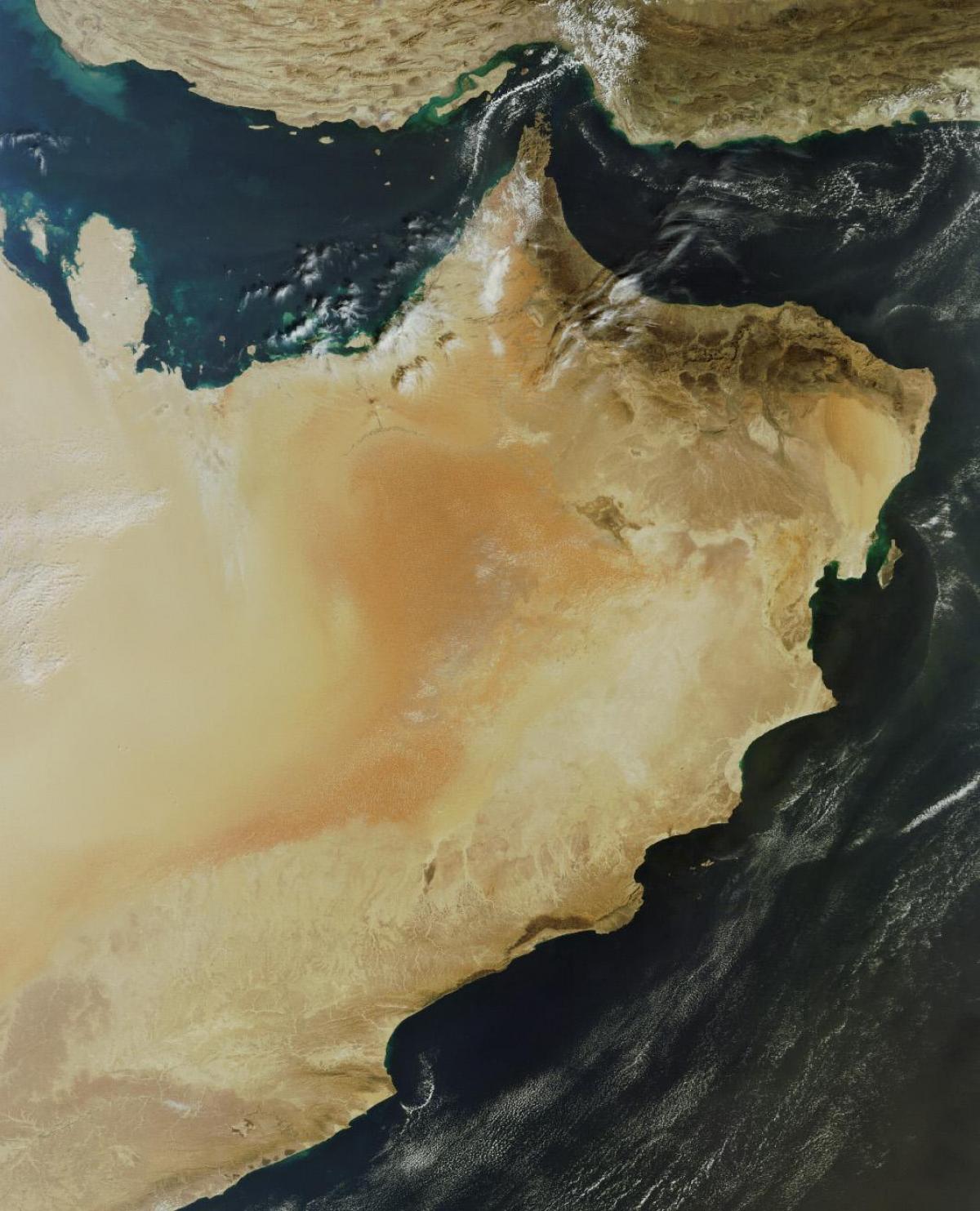 carte d'Oman satellite