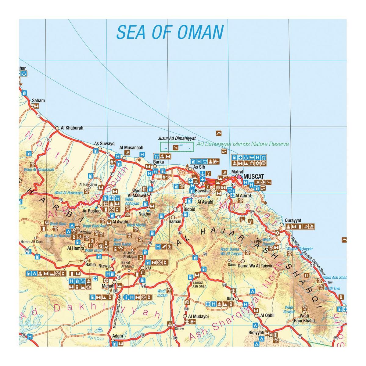 carte d'Oman trekking