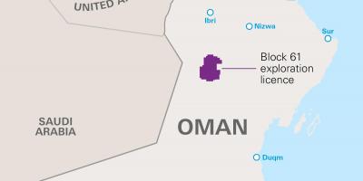Carte de khazzan Oman