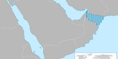 Golfe d'Oman sur la carte