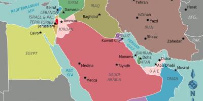 Carte d'Oman carte du moyen-orient