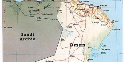 Oman carte avec les villes